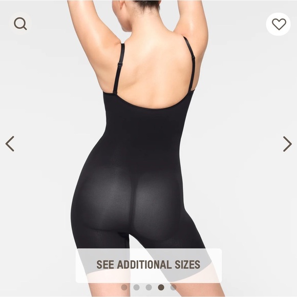 SKIMS Black SEAMLESS SCULPT MID THIGH‎ BODYSUIT Multiple sizes - Picture 4 of 7